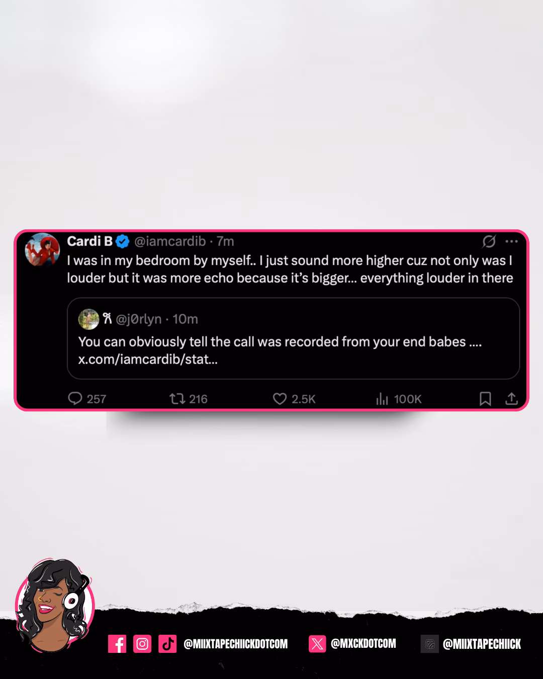 Cardi B Confirms Heated Audio With Ice Spice’s Manager Was Real, Demands Full 11-Minute Call Be Released miixtapechiick